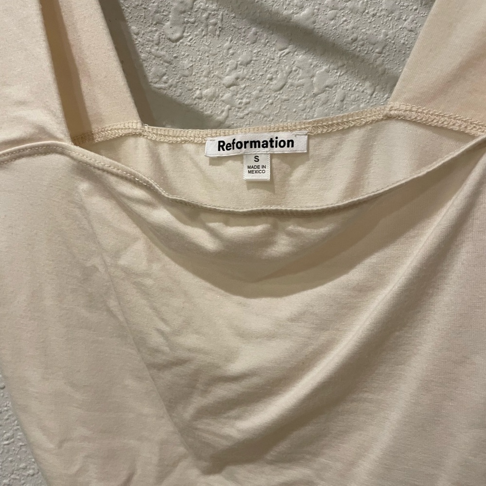 Reformation square neck Cream Tank Top